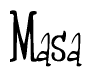 The image is of the word Masa stylized in a cursive script.