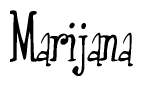 The image contains the word 'Marijana' written in a cursive, stylized font.
