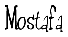 The image is a stylized text or script that reads 'Mostafa' in a cursive or calligraphic font.