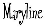 The image is a stylized text or script that reads 'Maryline' in a cursive or calligraphic font.