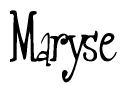 The image contains the word 'Maryse' written in a cursive, stylized font.