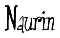 The image is a stylized text or script that reads 'Naurin' in a cursive or calligraphic font.