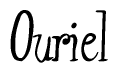 The image is a stylized text or script that reads 'Ouriel' in a cursive or calligraphic font.