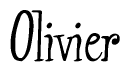 The image is a stylized text or script that reads 'Olivier' in a cursive or calligraphic font.
