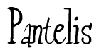 The image contains the word 'Pantelis' written in a cursive, stylized font.