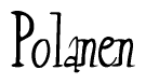 The image is a stylized text or script that reads 'Polanen' in a cursive or calligraphic font.