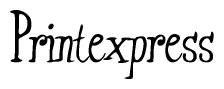 The image contains the word 'Printexpress' written in a cursive, stylized font.