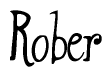 The image is of the word Rober stylized in a cursive script.