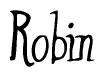 The image contains the word 'Robin' written in a cursive, stylized font.