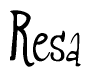 The image is a stylized text or script that reads 'Resa' in a cursive or calligraphic font.