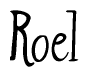 The image is a stylized text or script that reads 'Roel' in a cursive or calligraphic font.