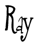 The image is of the word Ray stylized in a cursive script.