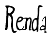 The image is of the word Renda stylized in a cursive script.