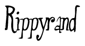 The image contains the word 'Rippyrand' written in a cursive, stylized font.