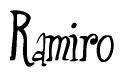 The image contains the word 'Ramiro' written in a cursive, stylized font.