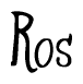The image is of the word Ros stylized in a cursive script.