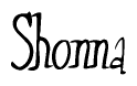 The image is a stylized text or script that reads 'Shonna' in a cursive or calligraphic font.