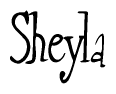 The image contains the word 'Sheyla' written in a cursive, stylized font.