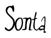 The image is a stylized text or script that reads 'Sonta' in a cursive or calligraphic font.