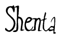 The image is a stylized text or script that reads 'Shenta' in a cursive or calligraphic font.