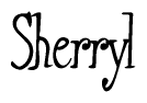 The image contains the word 'Sherryl' written in a cursive, stylized font.