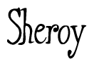 The image is a stylized text or script that reads 'Sheroy' in a cursive or calligraphic font.