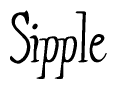The image is of the word Sipple stylized in a cursive script.