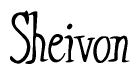 The image contains the word 'Sheivon' written in a cursive, stylized font.
