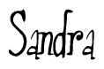 The image is a stylized text or script that reads 'Sandra' in a cursive or calligraphic font.