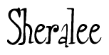 The image contains the word 'Sheralee' written in a cursive, stylized font.