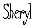 The image is of the word Sheryl stylized in a cursive script.