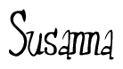The image contains the word 'Susanna' written in a cursive, stylized font.