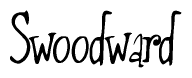 The image contains the word 'Swoodward' written in a cursive, stylized font.
