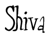The image is a stylized text or script that reads 'Shiva' in a cursive or calligraphic font.