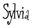 The image is of the word Sylvia stylized in a cursive script.
