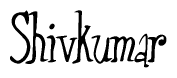 The image is a stylized text or script that reads 'Shivkumar' in a cursive or calligraphic font.