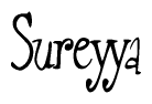The image is a stylized text or script that reads 'Sureyya' in a cursive or calligraphic font.