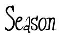 The image contains the word 'Season' written in a cursive, stylized font.