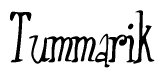 The image contains the word 'Tummarik' written in a cursive, stylized font.