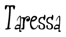 The image contains the word 'Taressa' written in a cursive, stylized font.