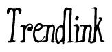 The image contains the word 'Trendlink' written in a cursive, stylized font.
