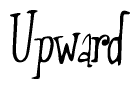 The image is of the word Upward stylized in a cursive script.