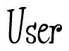 Cursive Script 'User' Text