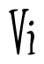 The image is of the word Vi stylized in a cursive script.