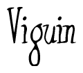 The image contains the word 'Viguin' written in a cursive, stylized font.