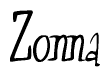 Cursive Script 'Zonna' Text
