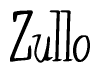 The image is a stylized text or script that reads 'Zullo' in a cursive or calligraphic font.