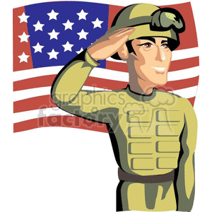 American soldier saluting 