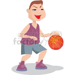 kid dribbling a basketball