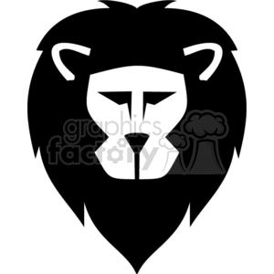   The clipart image shows a stylized depiction of a male lion